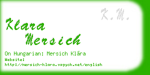 klara mersich business card